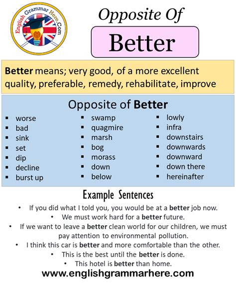 better antonyms